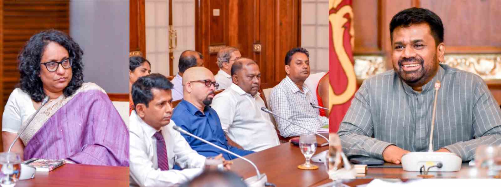 ජනපති, අගමැති සහ ගුරු වෘත්තීය සමිති අතර හමුවක්